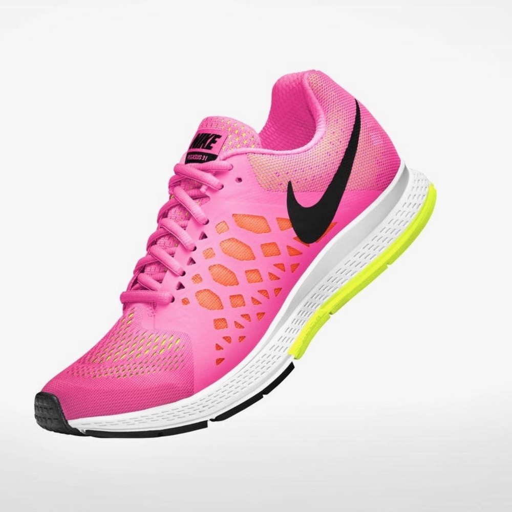 Nike Air Zoom Pegasus Running Shoes Neon Pink 8/39